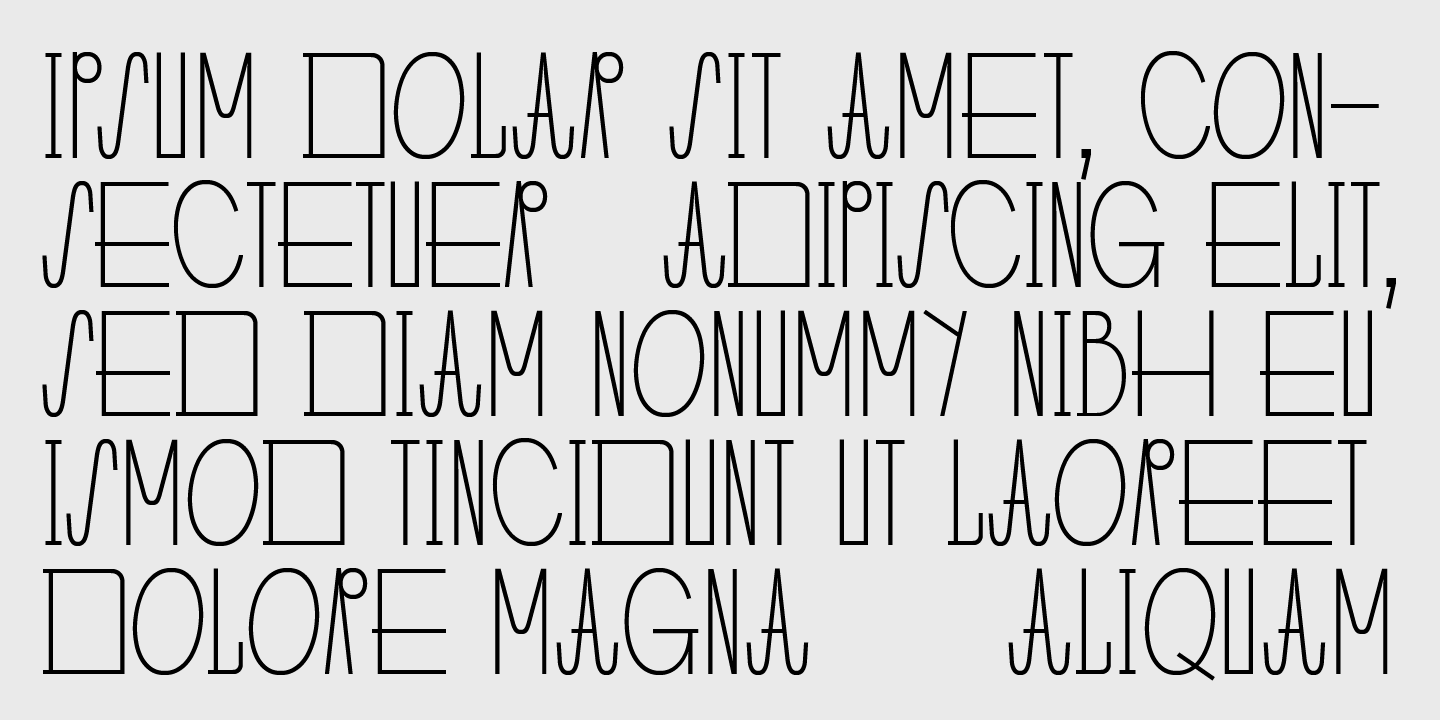 Beispiel einer Dulya Regular-Schriftart